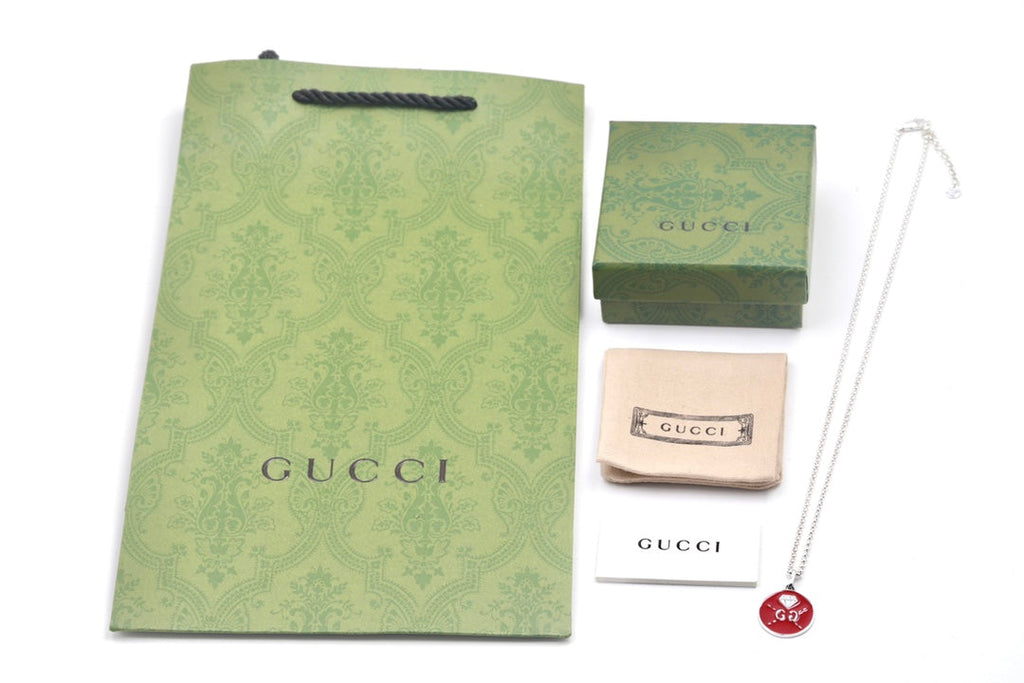 18K Gucci Double Ghost Red Necklace