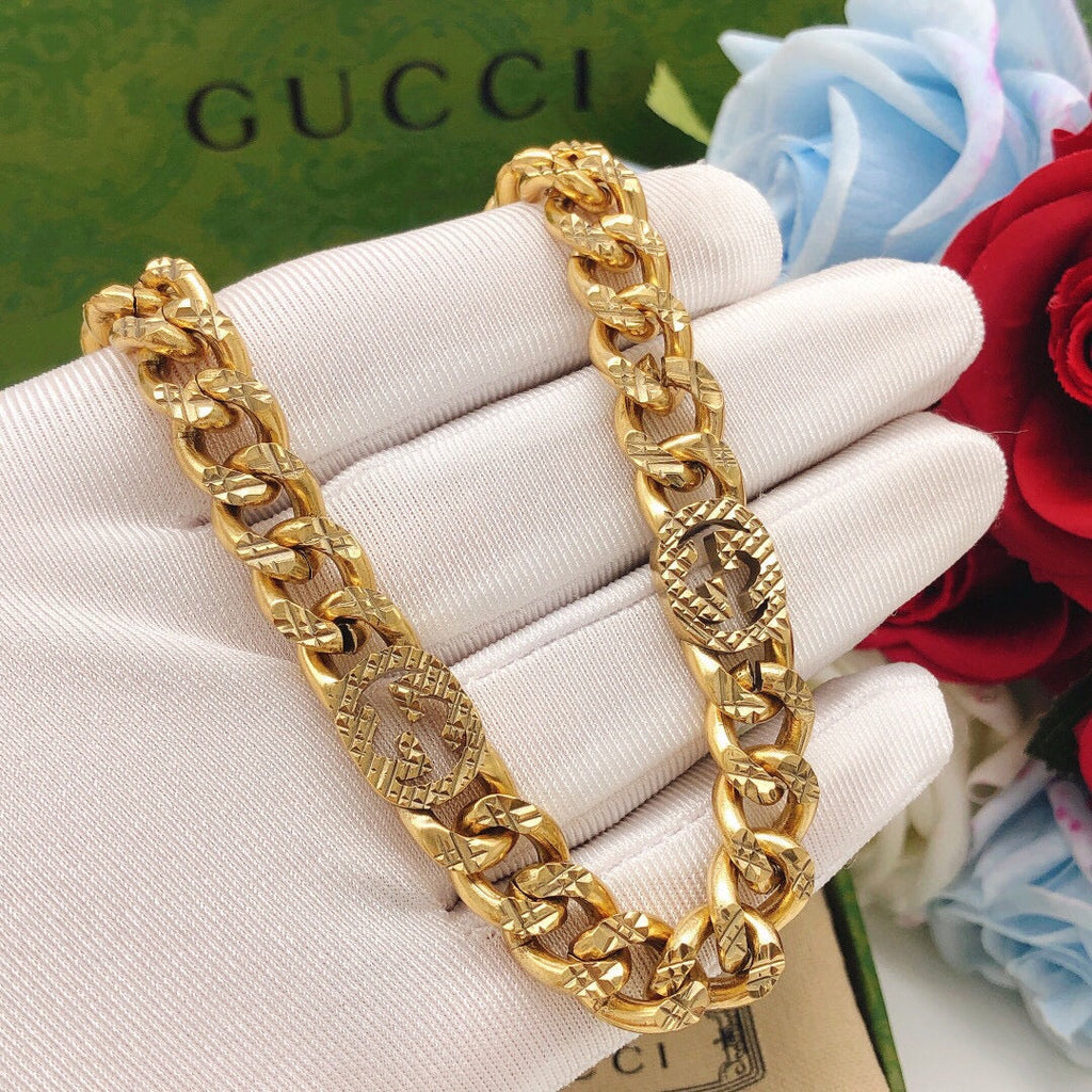 18K Gucci Double Chain Necklace