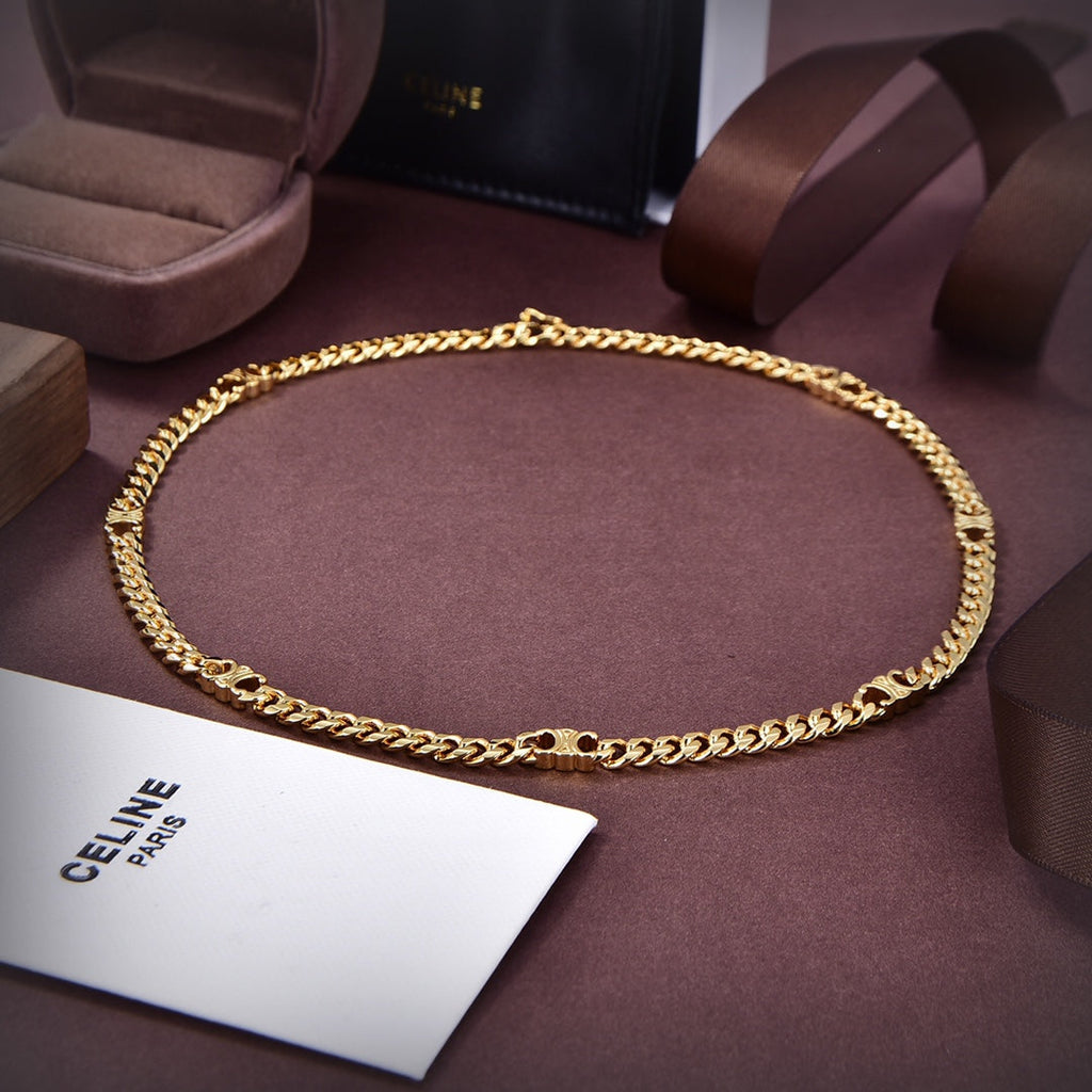 18K Celine Dior Small Gourmette Necklace