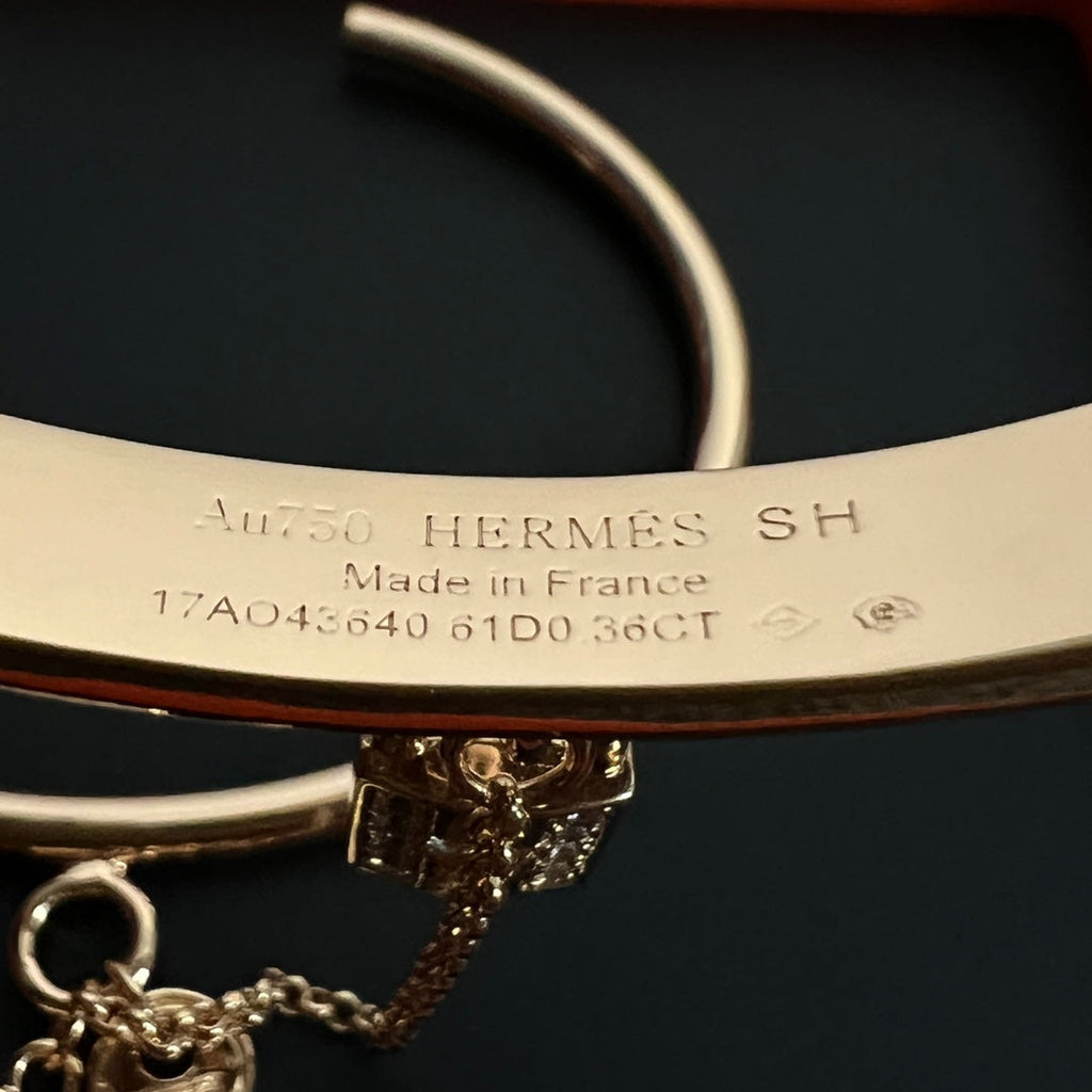 18K Hermes Kelly Clochette Diamonds Bracelet