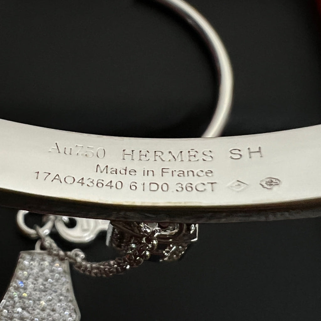 18K Hermes Kelly Clochette Diamonds Bracelet