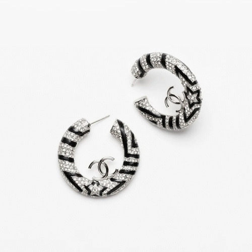 18K Chanel Black Diamonds Earrings