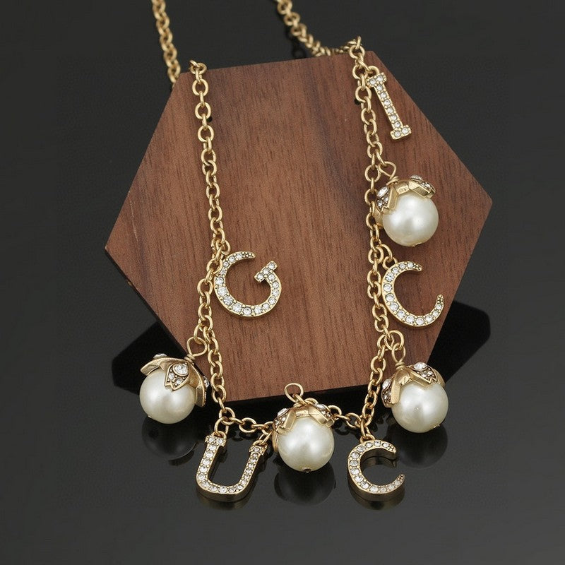 18K Gucci Double Pearl Necklace