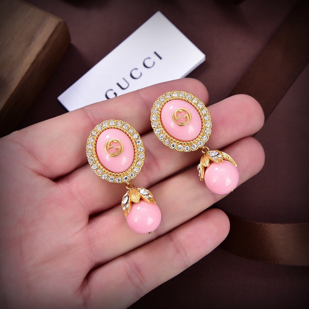 18K Gucci Double Pearl Earrings