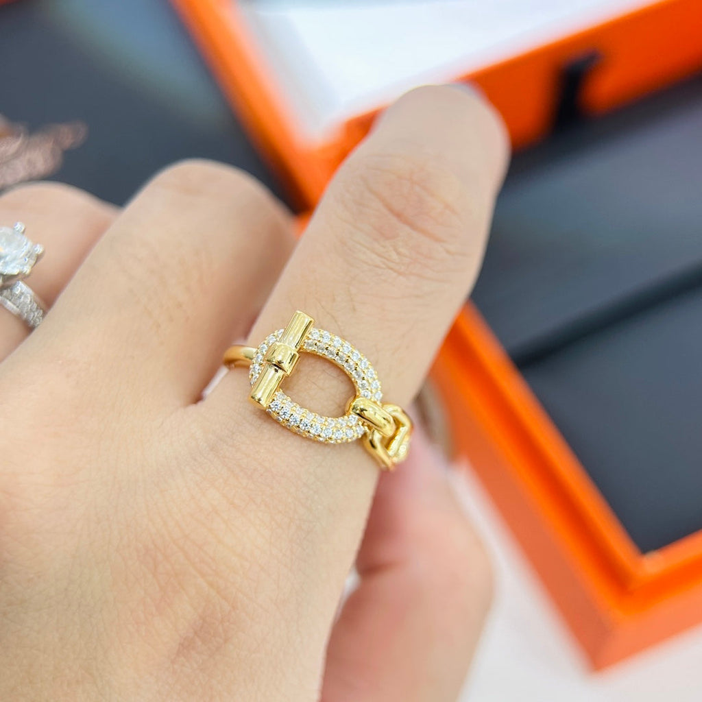 18K Hermes Adage Ring
