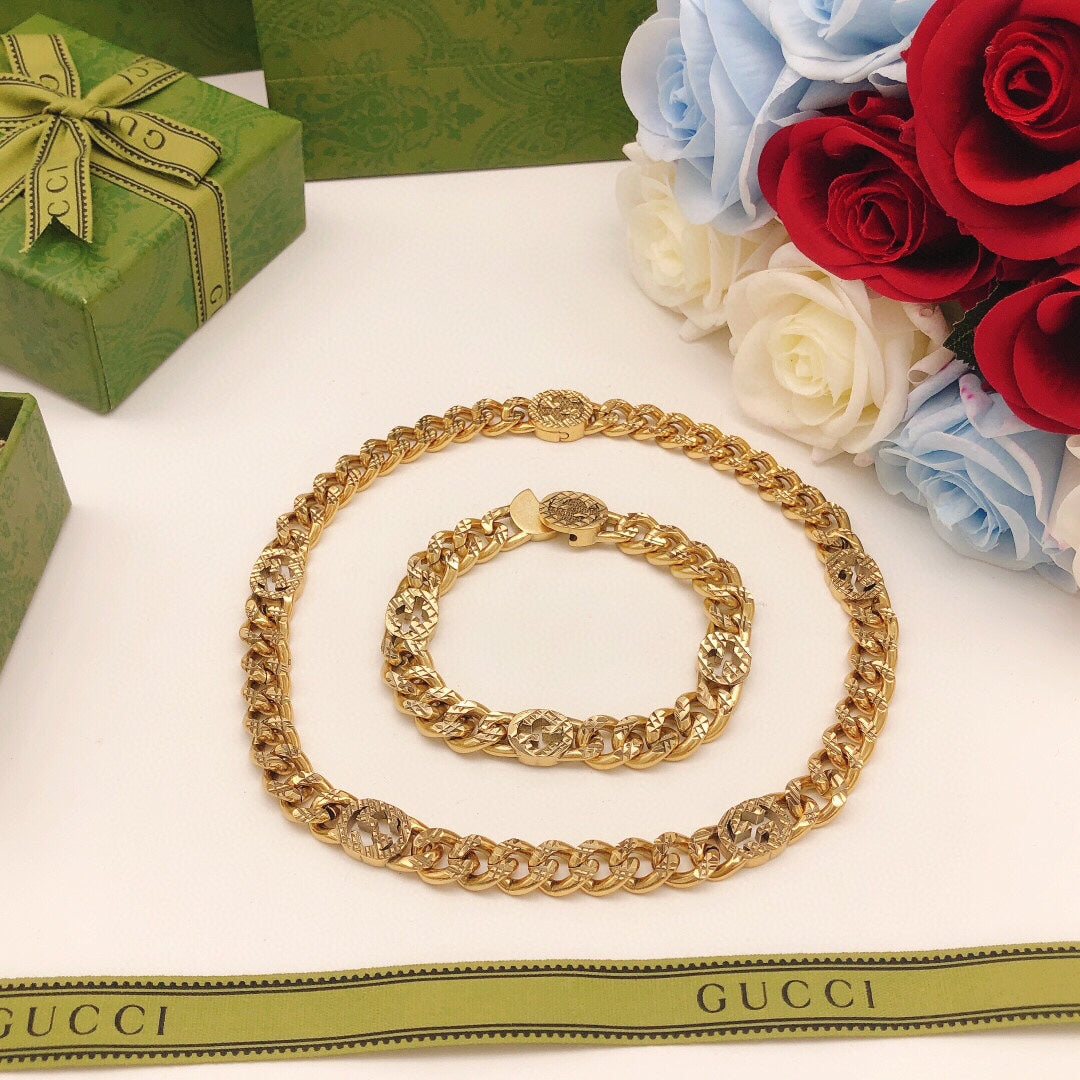 18K Gucci Double Chain Bracelet