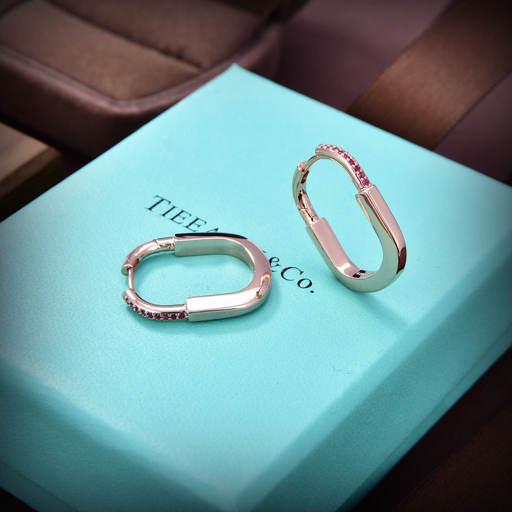 18K Tiffany Lock ROS ̈¦ Edition Medium Earrings