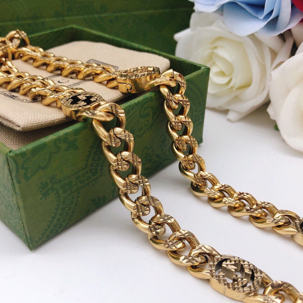 18K Gucci Double Chain Necklace