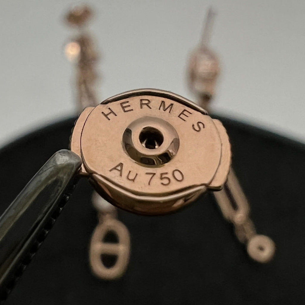 18K Hermes Chaine D'ancre Chaos Earrings
