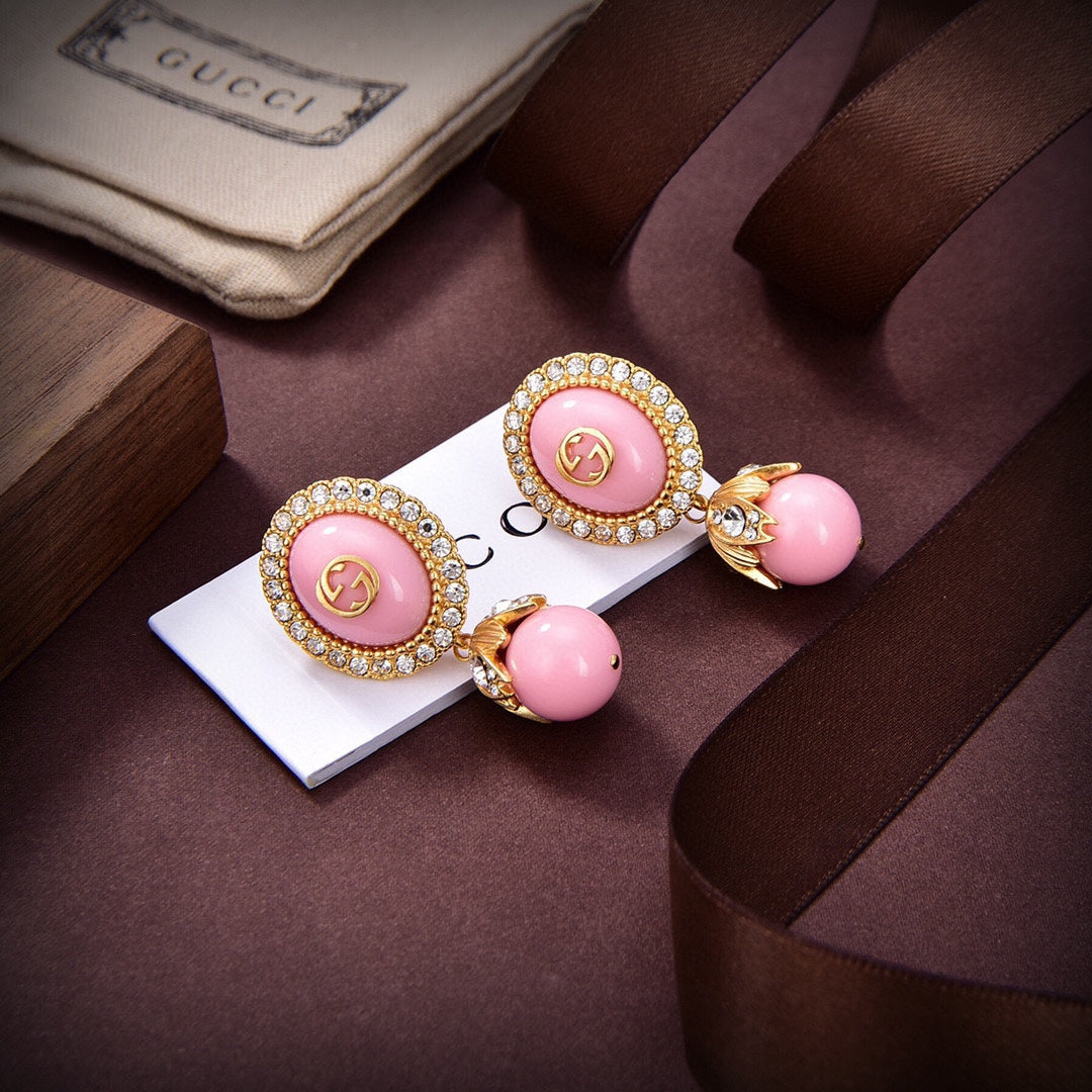18K Gucci Double Pearl Earrings