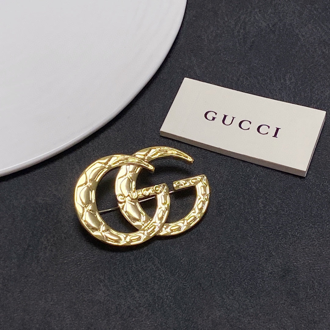 18K Gucci Double Brooch