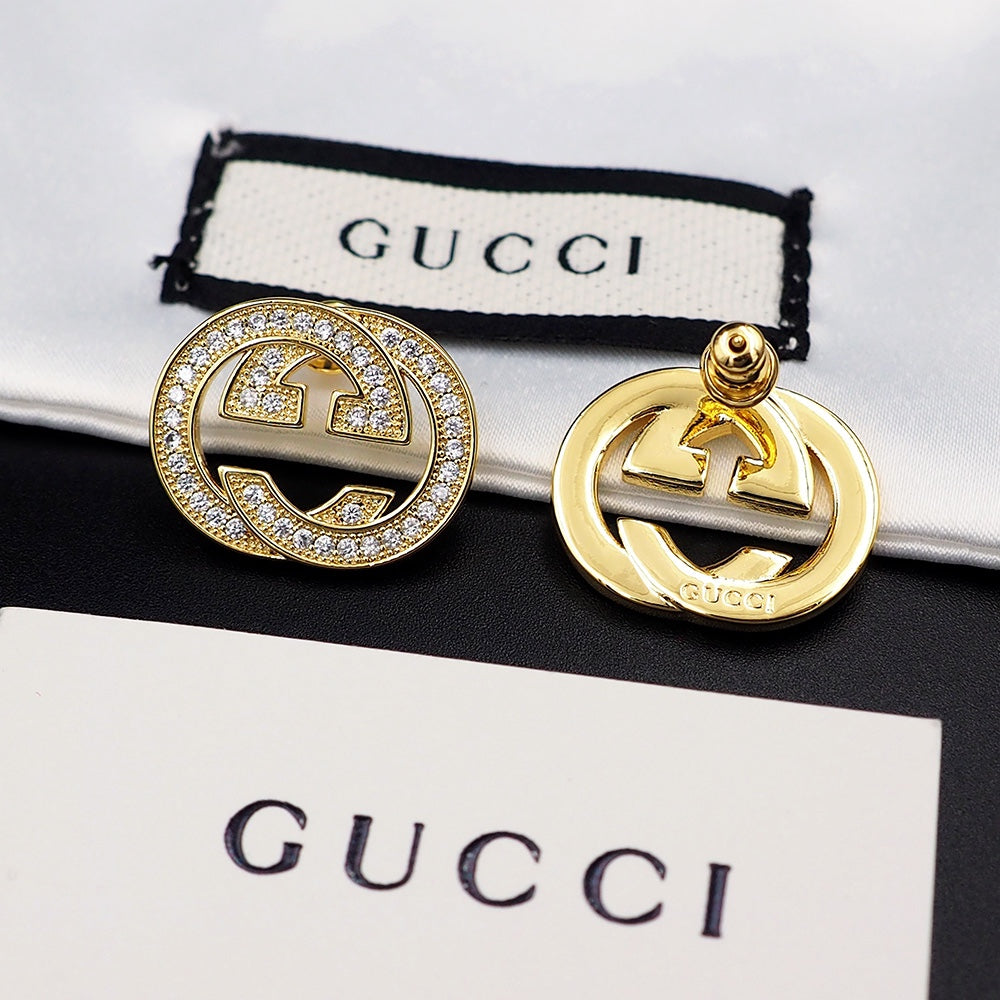 18K Gucci Double Diamonds Earrings