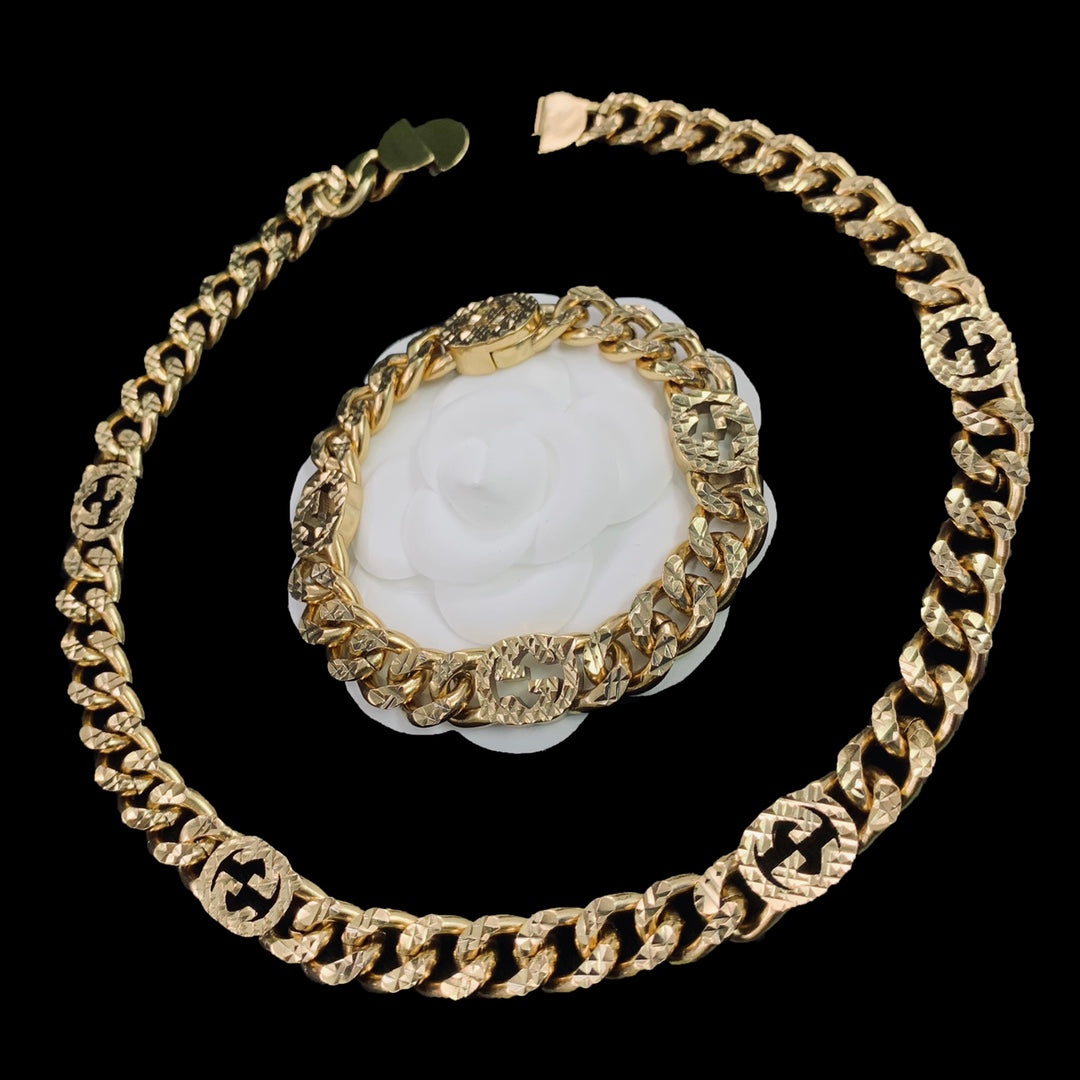 18K Gucci Double Chain Necklace