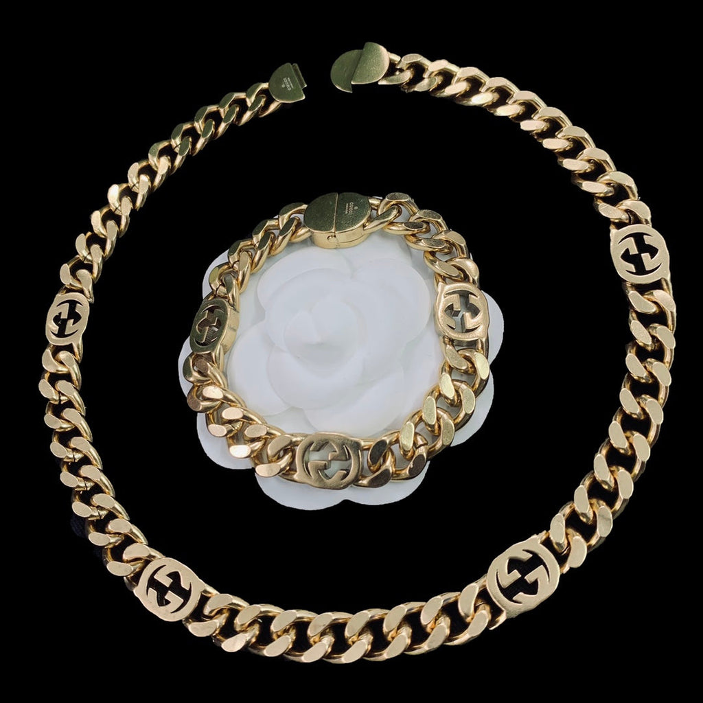 18K Gucci Double Chain Bracelet
